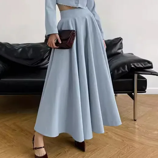 

2026 New High-end Skirt Fashion Temperament Versatile High-waisted A-shaped Skirt Women