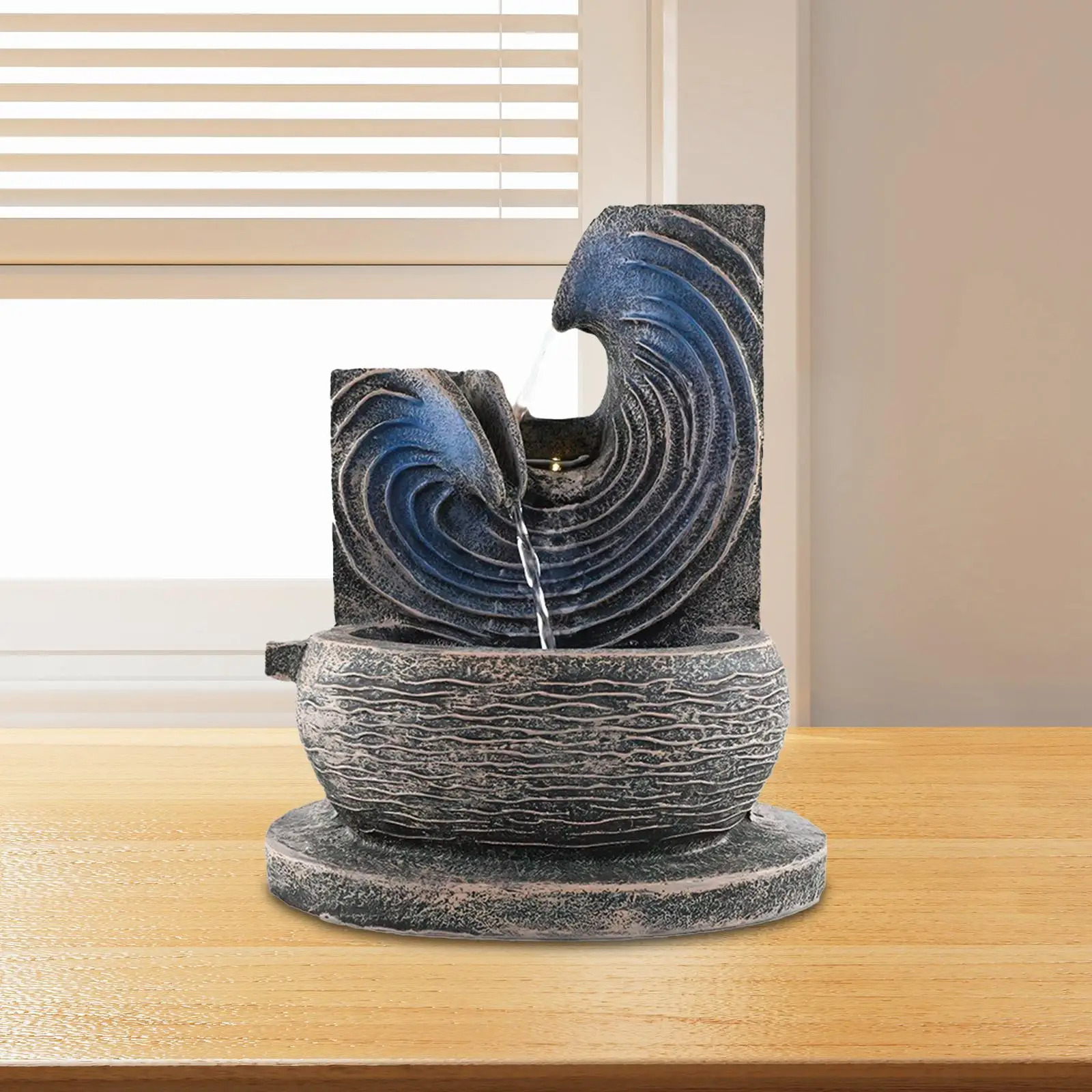 

Indoor Tabletop Fountain Waterfall Fountains for Balcony Living Room Cabinet