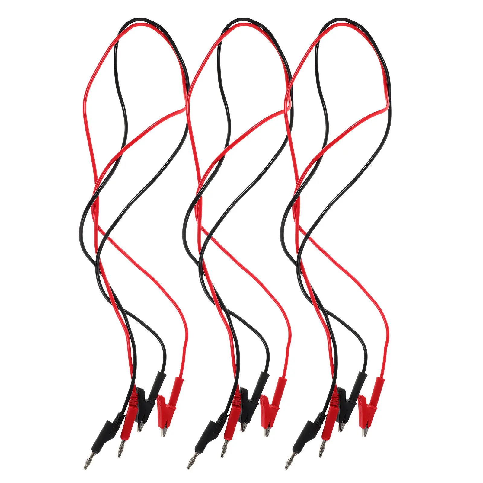 6Pcs Precision Stabilized Electrical Testing Cables Alligator Clips Banana Plugs for Laboratory Instruments Efficient Charging