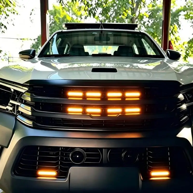 Amber Waterproof Warning Light  Surface Mount for 12-24V Cars, Trucks, and Trailers  Durable Safety Alert Light