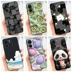 For Motorola Edge 40 Case Cute Panda Luxury Stylish Painting TPU Soft Phone Cover for Motorola Edge 40 Neo Bumper Silicone Coque