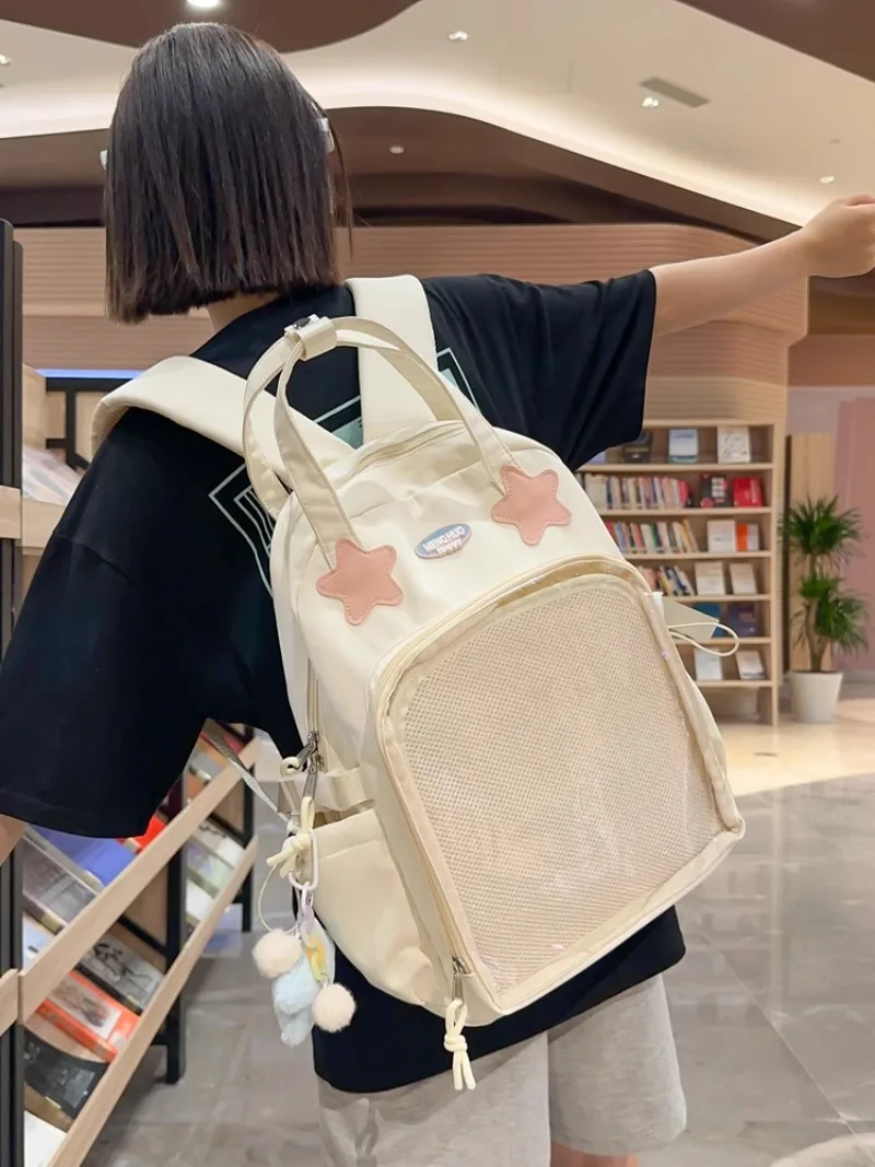 Ita Backpack Autumn High-capacity Canvas School Bag Transparent Preppy Style Girls Rucksack Teenage Display Bolsa Mujer Сумка