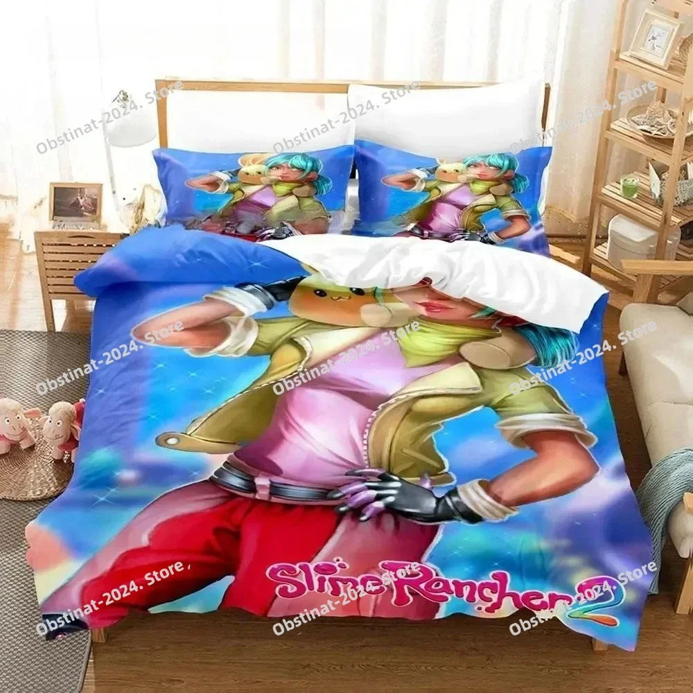 3D Anime Game Slime Rancher 2 Bedding Set Printed Duvet Cover Pillowcase Single Double Style Queen King Size Sets