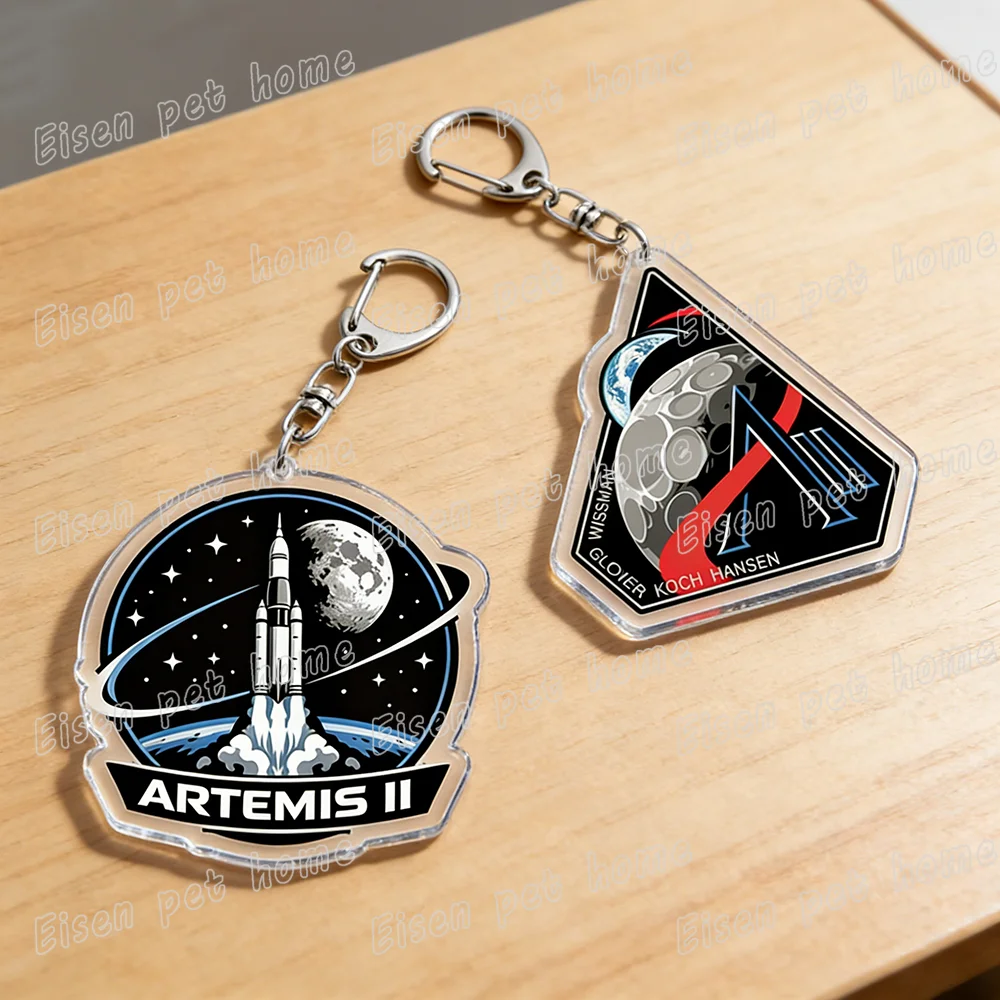 Llaveros de arte espacial de astronauta para accesorios, colgantes para bolsos, llaveros de exploración espacial Artemis II, joyería, regalos de cumpleaños para amigos
