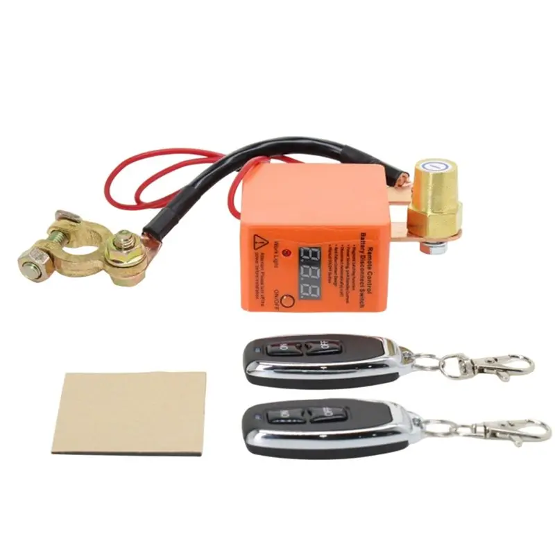 LED Display& 2 Remote Controlled 12V 24V Wireless Car Isolator Switch With Smart Voltage Monitoring Functionality