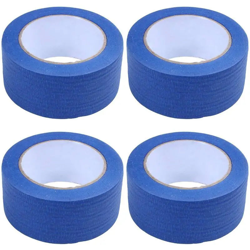 AT21-4 Pcs 50M 3D Printer Blue Tape 50Mm Wide Bed For Painters Masking Tape