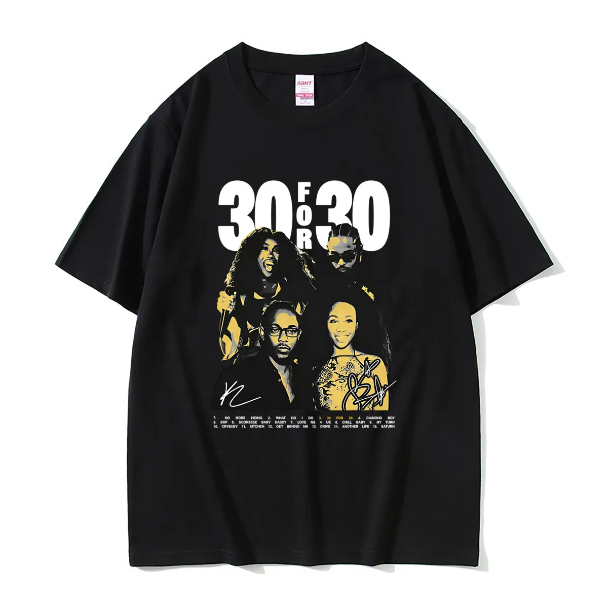Rapper Kendrick Lamar & SZA SOS Graphic T-shirt Men Women Hip Hop Fashion Oversized Streetwear Male Vintage Casual T Shirts Tops