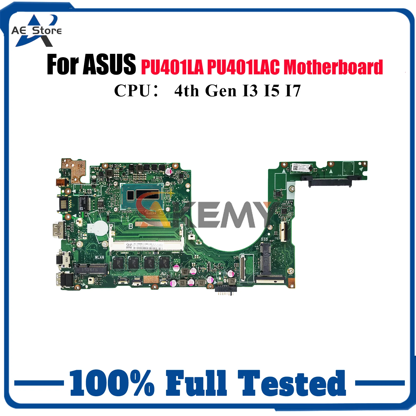 

PU401LA Материнская плата для ноутбука ASUS VivoBook PU401LA PU401L PU401LAC Материнская плата для ноутбука с процессором I3 I5 I7 тест ОК быстрая доставка
