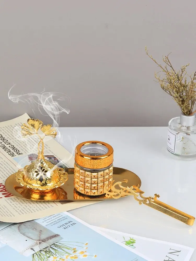 موقد إبداعي للعلاج بالروائح في الشرق الأوسط ، حديد ومعدن ، تنقية هواء داخلي ، غرفة نوم منزلية ، مجموعة