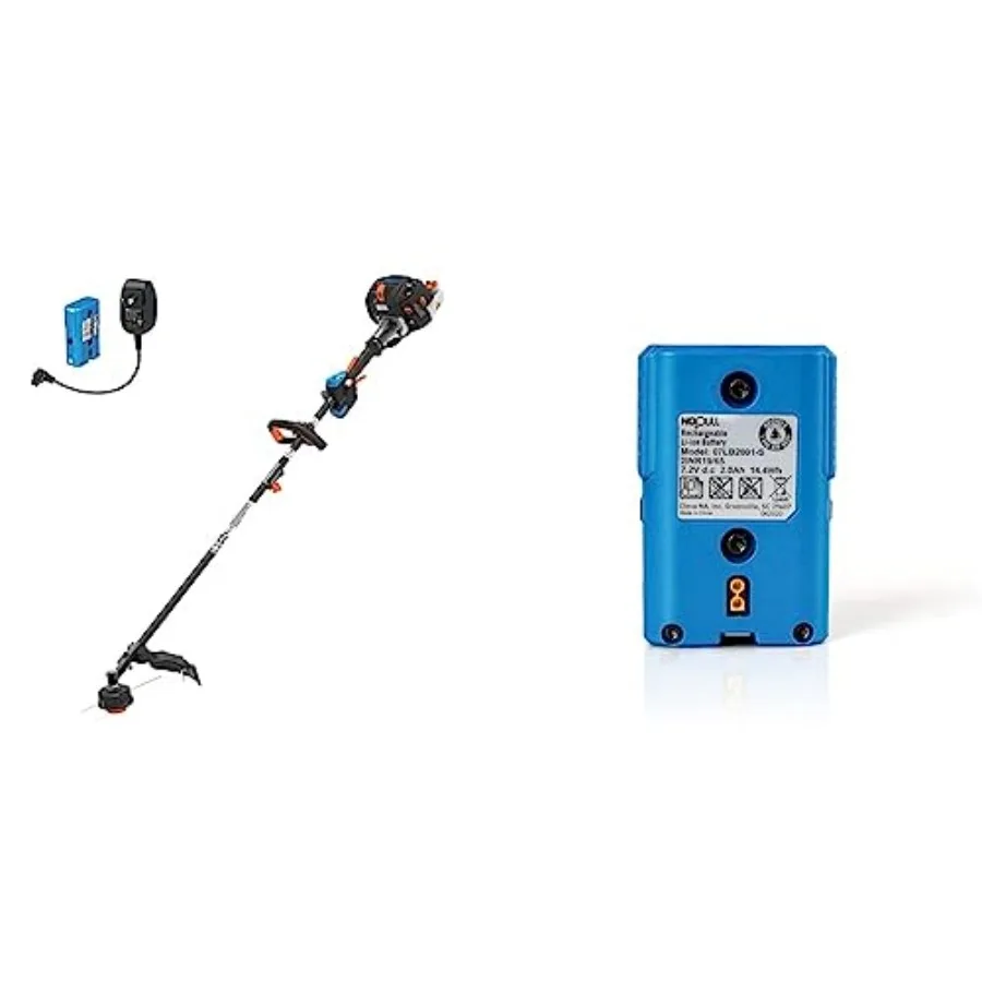 

Бензиновый триммер без натяжения троса с электростартером, 26 куб. см, 2-тактный, 17 дюймов, с аккумулятором 7.2В MAX 2.0Ач