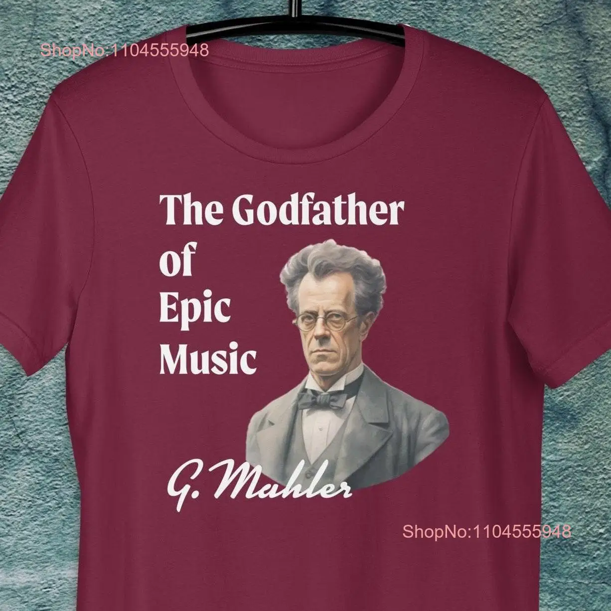 تي شيرت Mahler للموسيقى الكلاسيكية للفن بأكمام طويلة أو قصيرة #1