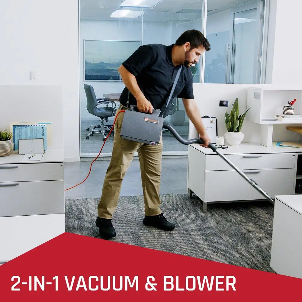 Commercial Lightweight Canister Vacuum Cleaner Portable Handheld Above Floor Cleaning Built-In Blower Accessory Pack with