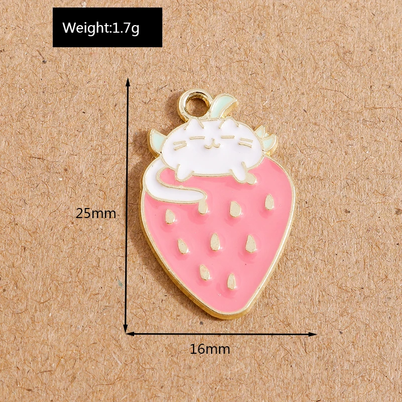 10 stücke Emaille Cartoon Tier Katze Charms Anhänger für Schmuck Herstellung Halskette Ohrringe DIY Armband Zubehör liefert – Detail 17