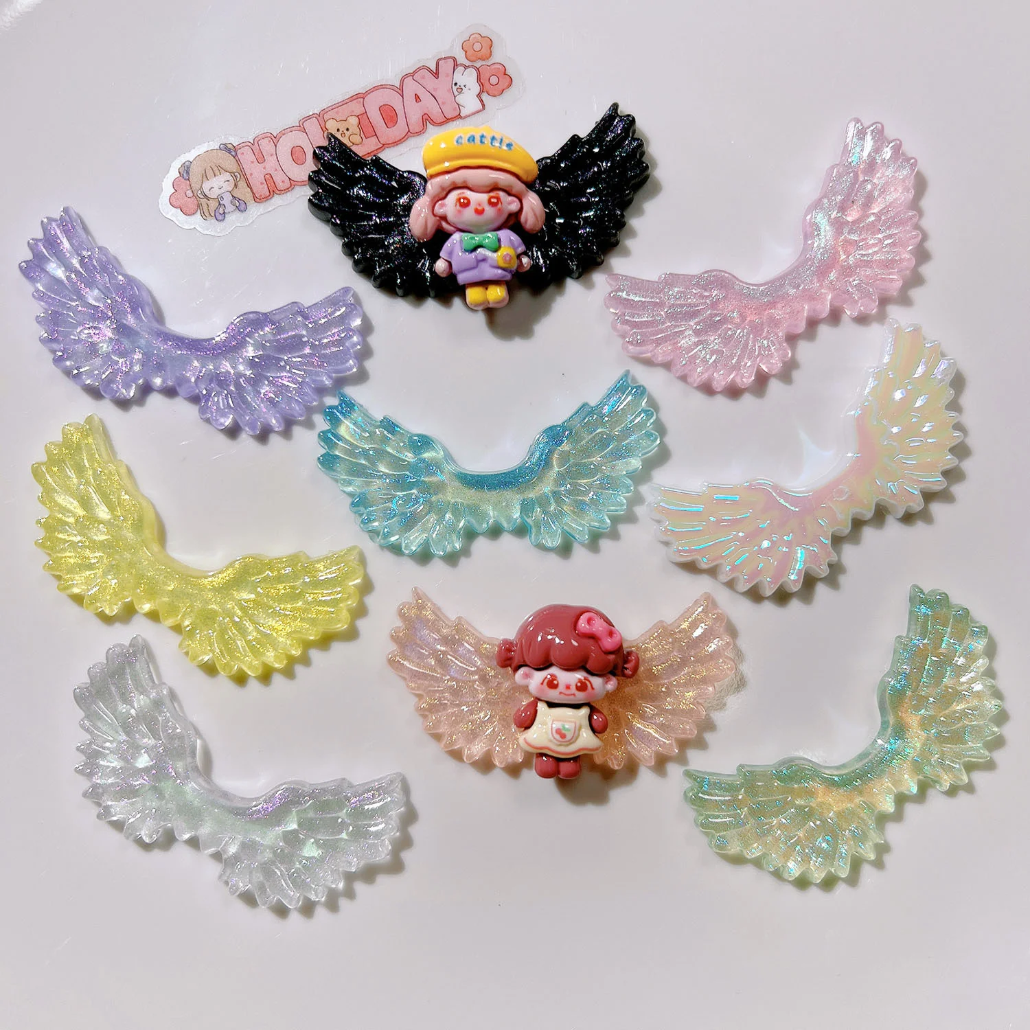 20Pcs Glitter Angel Wing Resin - огляд і ціна Resin Art Phone Case