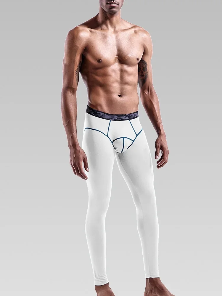 Lange Unterhosen für Herren, Thermohose, dünne Modal-Baumwollhose, schmale Zwei-in-Eins-Strumpfhose, Leggings für Herbst und Winter
