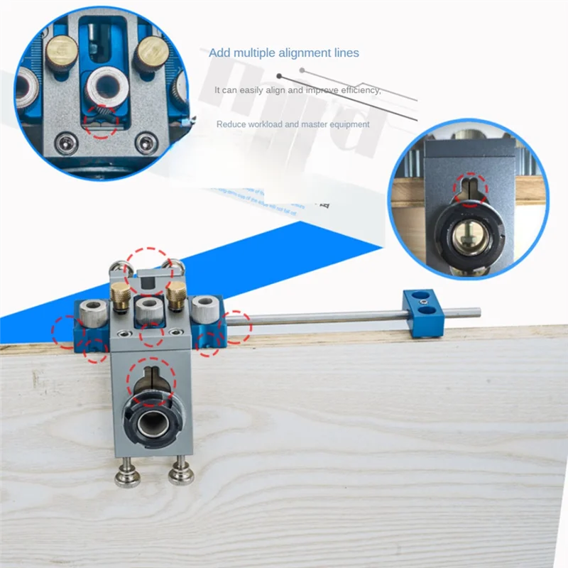 -ESTR быстроразъемный дюбель, приспособление для карманных отверстий, направляющая для сверла, локатор для сращивания деревянных досок, деревообрабатывающие инструменты, алюминий, тонкая работа