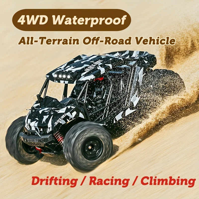 All Terrain Off-Road RC Cars, 80KM/H High Speed, Full Scale 4WD Waterproof Vehicle, Drifting/ Racing/ Climbing Car, 30 Minutes P