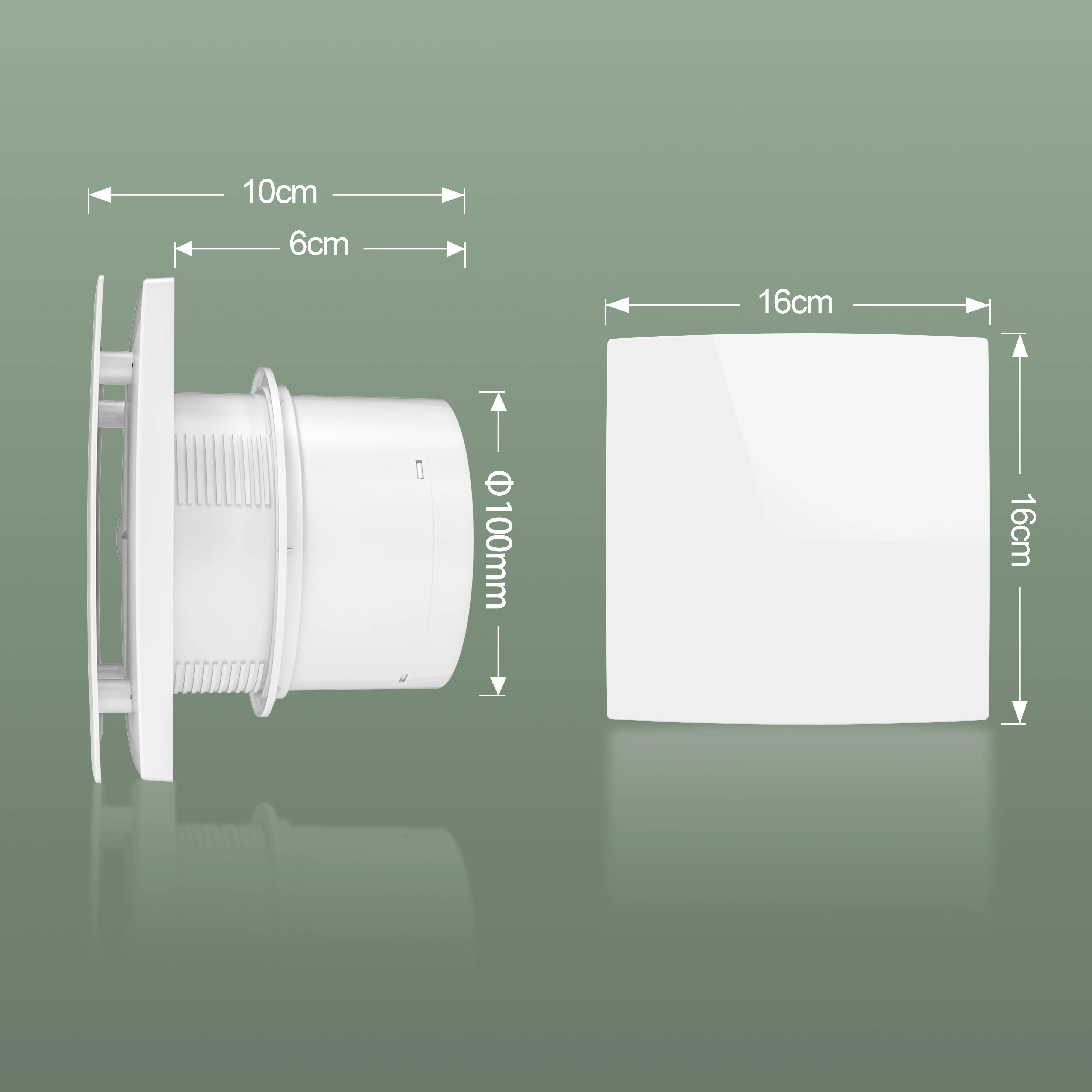 KCvents Wall Mount Exhaust Fan 100/150 mm Reversible with Remote Control for Bathroom, Kitchen, Home, Attic Ventilation Fan