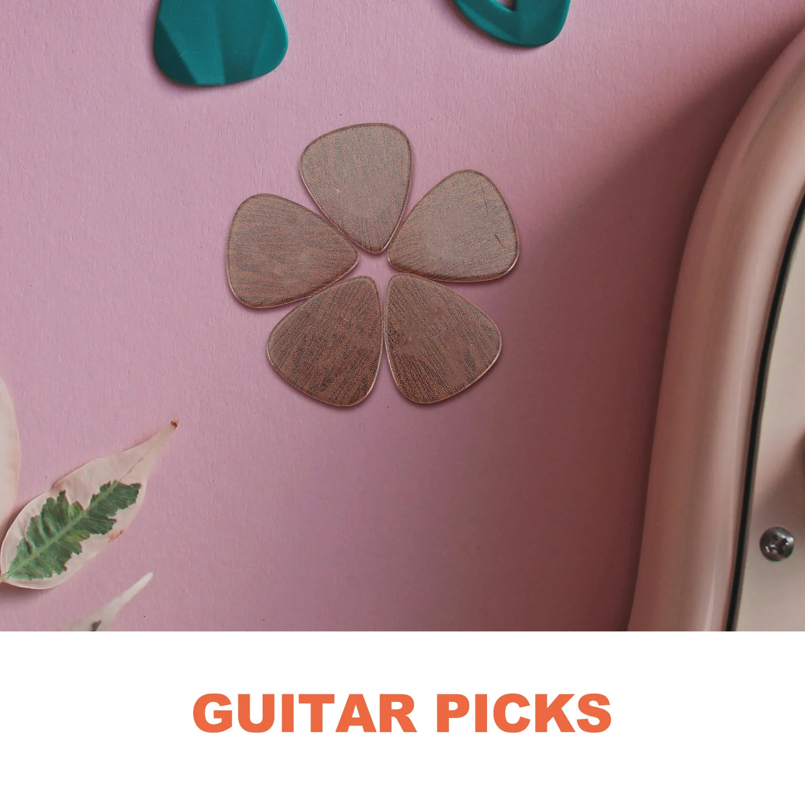

5 Pcs Wood Grain Guitar Pick Thick Picks Plectrums Ukulele Practice Supplies Acoustic Accessories