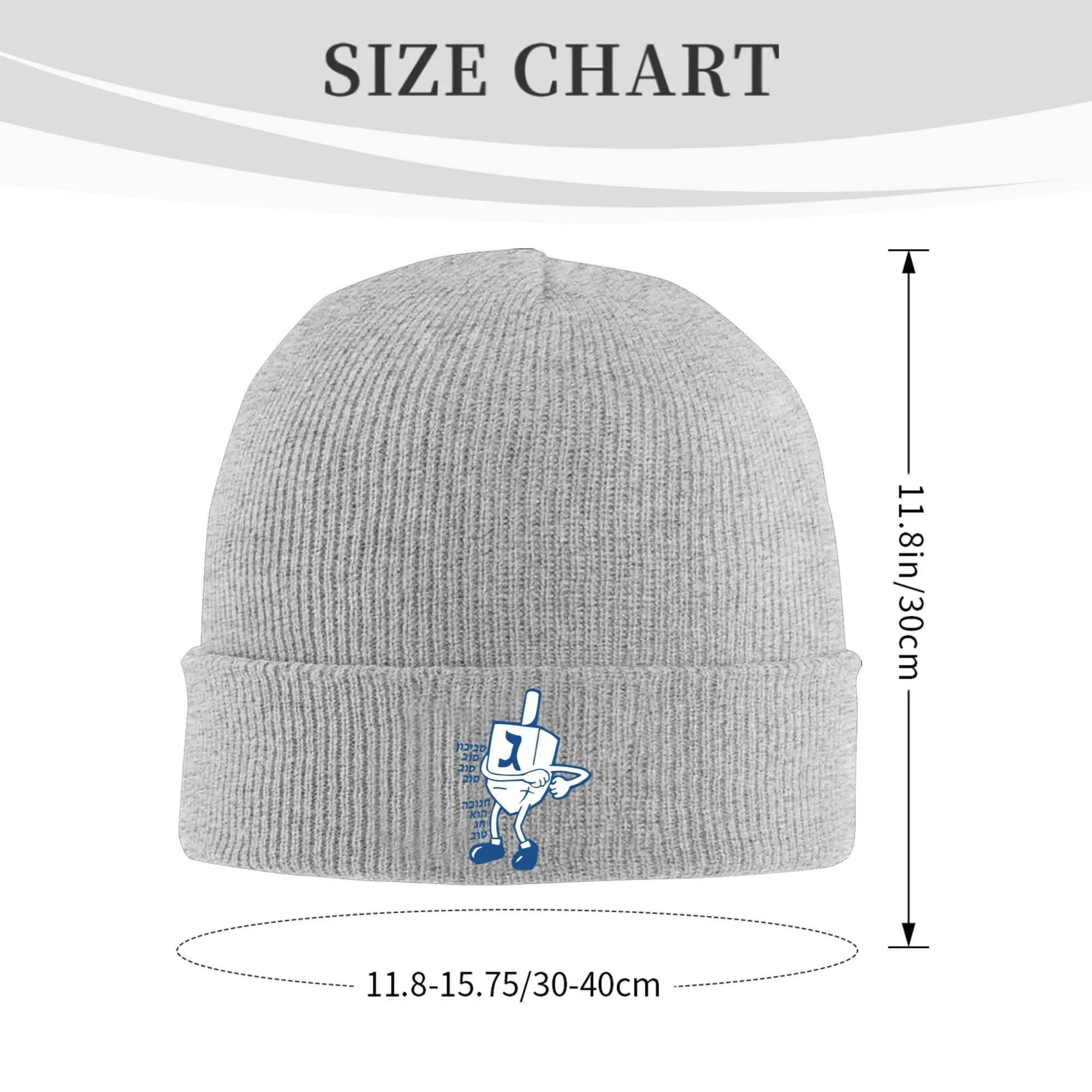 Hanukkah Chanukah Dreidel Hat Autumn Winter Beanies Warm  Caps Men Women Acrylic Knitted Caps