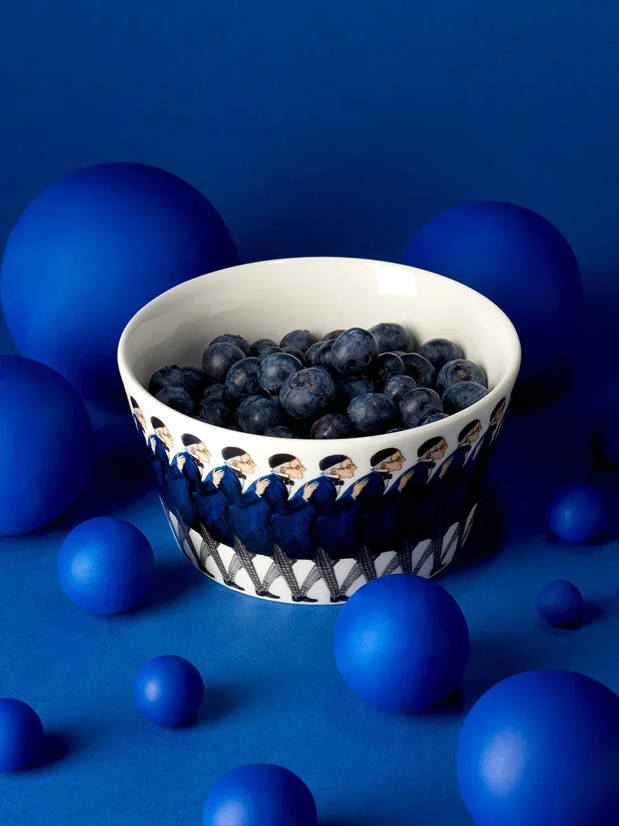 Ceramic fruit salad bowl, Uncle Blue dessert oatmeal breakfast bowl