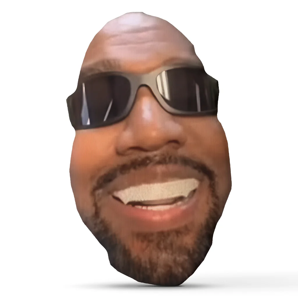 Kanyes Meme Face Cushion Irregular Stuffed Throw Pillow Home Decor Gift Sofa Bed