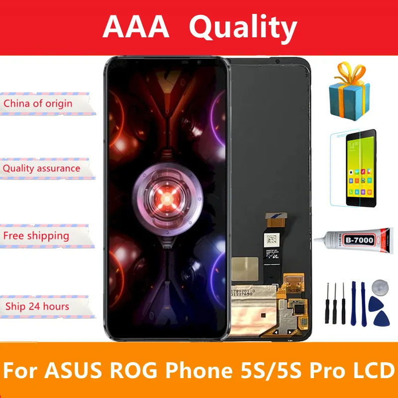 

6.78"; Original AMOLED For Asus ROG Phone 5s ZS676KS LCD Display Touch Screen Digitizer Assembly For ROG Phone 5s Pro 5spro LCD