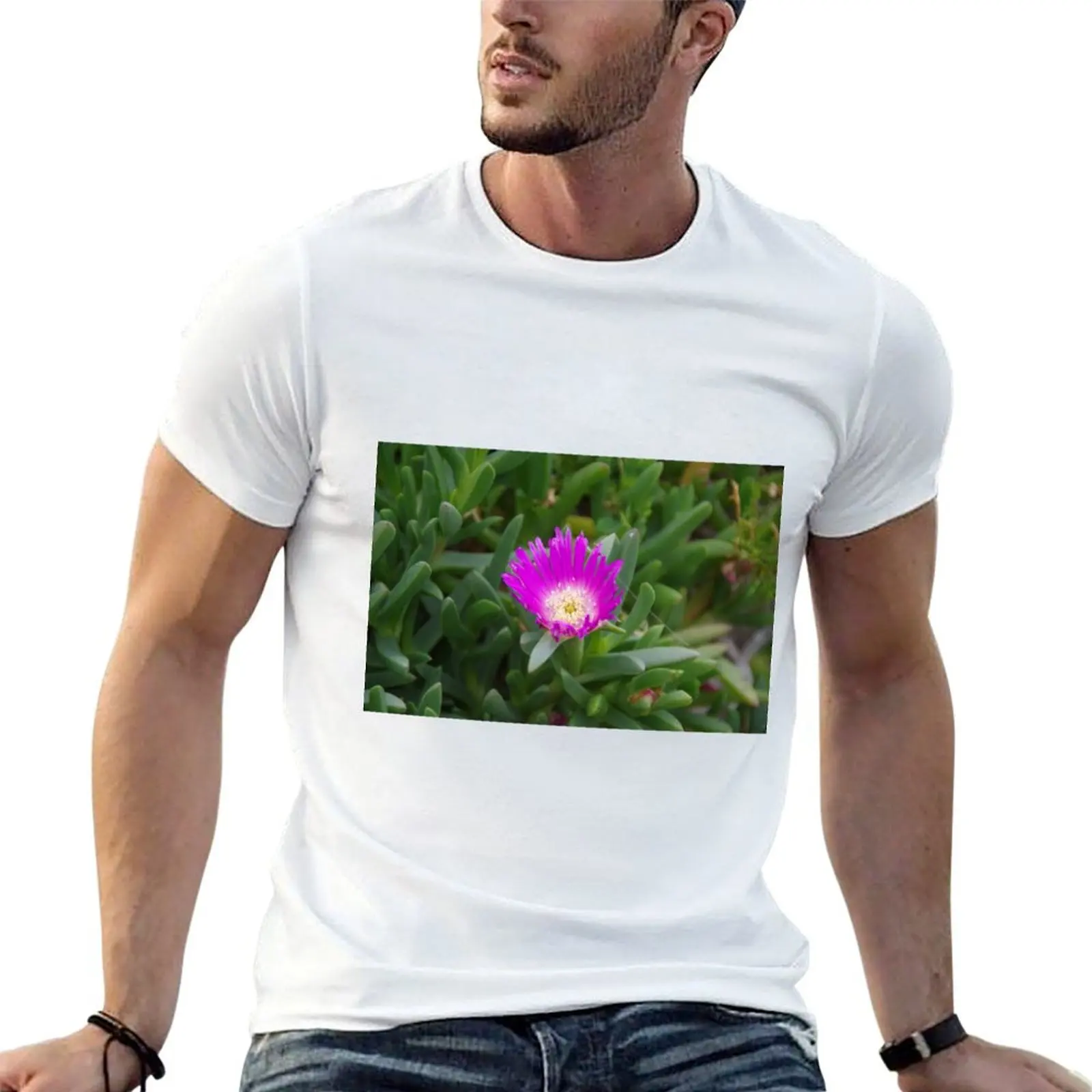 Футболка Carpobrotus rossii (Pigface flower) Легкая спортивная базовая футболка
