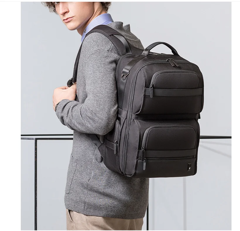 Bange Backpack Men's Business Double Shoulder Bag Waterproof Travel Laptop Backpack Large Capacity Oxford  School Backpack bags