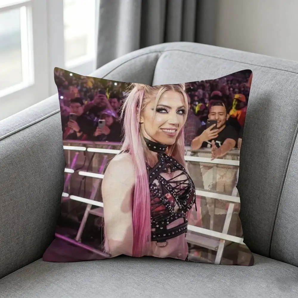 Double ponytails Liv Morgan-n Pillow cover Soft Microfiber Pillowcase Home Sofa Decor Surprise Decorative printed.