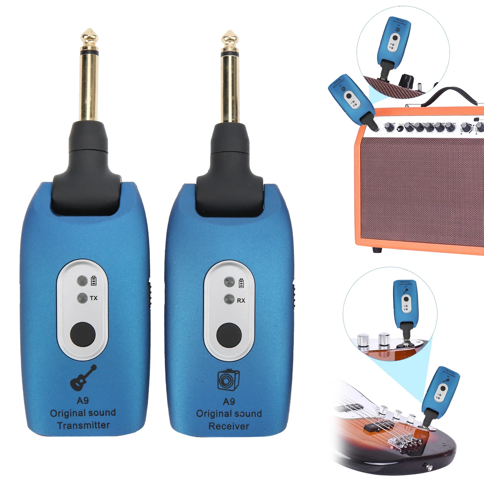 2.4GHz Wireless Guitar Receiver Guitar Transmitter Receiver Wireless System A9 2.4GHz USB Cable Musical Instrument Accessories view 5