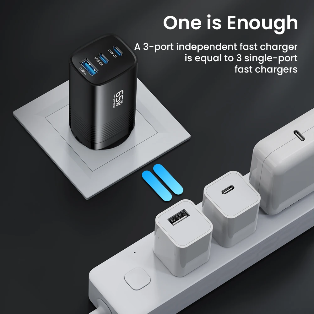 GaN USB C타입 충전기, 노트북 PPS 45W, 25W 고속 충전, 아이폰 14 프로, 삼성, 화웨이 QC3.0, PD3.0, 휴대폰 충전기, 65W