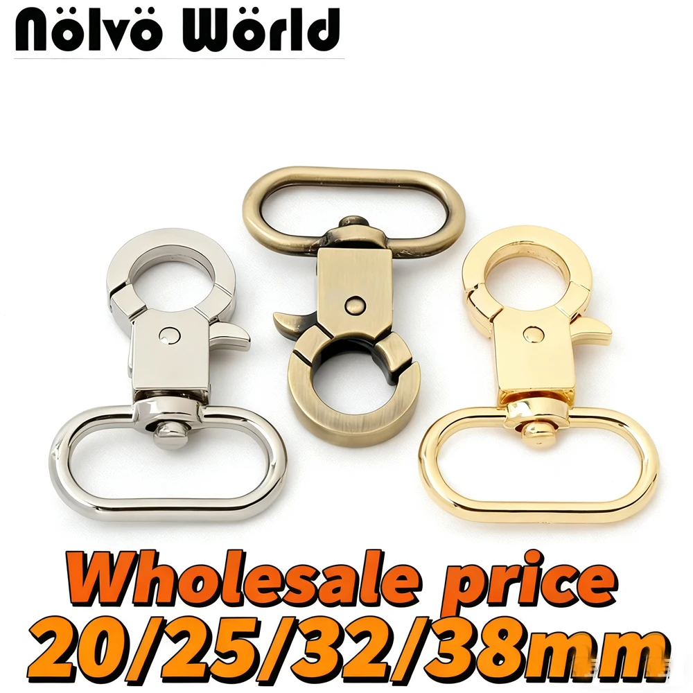 10-50pcs 6 size 13-17-20-25-32-38mm Metal Buckles for Bag Webbing Swivel Trigger Clasp Handbag Strap Hooks