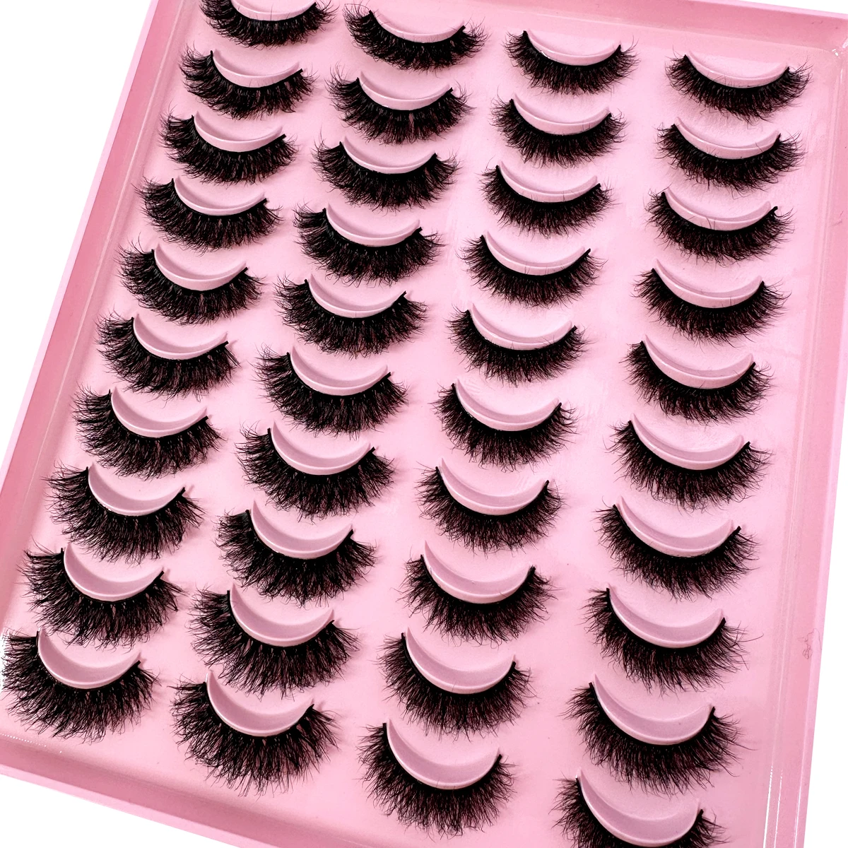 Mescolare 20 paia ciglia di visone 3D ciglia finte soffici spesse incrociate ciglia naturali visone estensione ciglia morbide forniture trucco