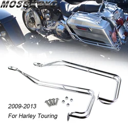 Motorcycle Chrome Saddlebag Guard Rails For Harley Touring Road King Electra Glide Ultra Classic Street Glide CVO Limited 09-13