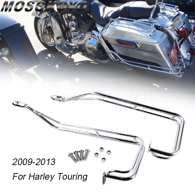 Motocyklowe chromowane ochraniacze na sakwy do Harley Touring Road King Electra Glide Ultra Classic Street Glide CVO Limited 09-13