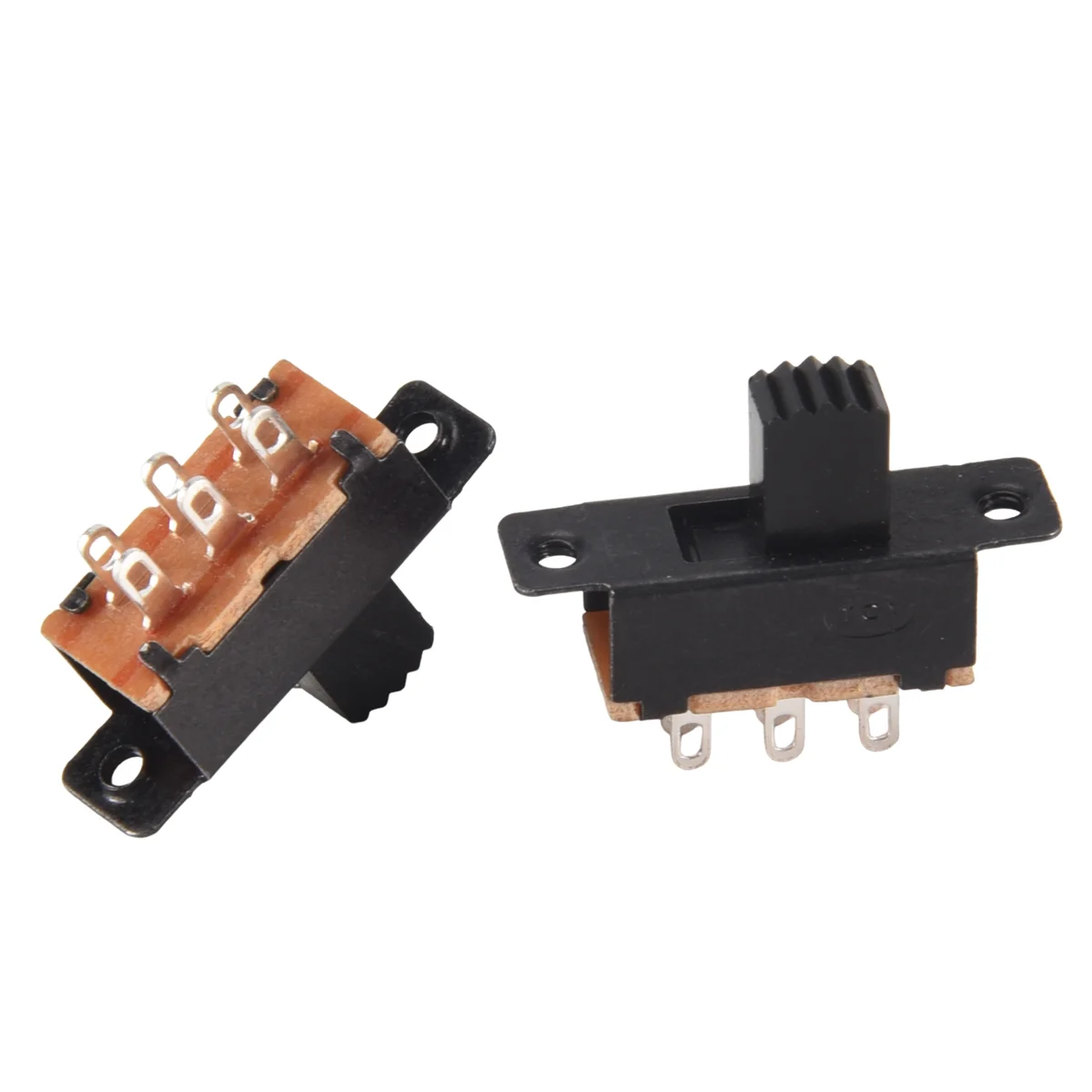 Quality! 10 Pcs SS22F25-G7 2 Position DPDT 2P2T Panel Mount Mini Slide Switch Solder Lug