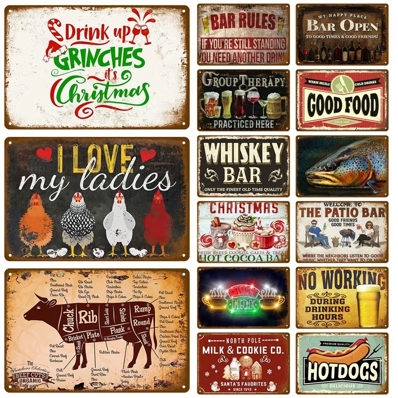 علامة معدنية ملصق لوحات بار الرجعية جدار الفن تين تسجيل الداخلية في الهواء الطلق غرفة جمالية خمر عناصر ديكور المنزل الديكور Luxu #1