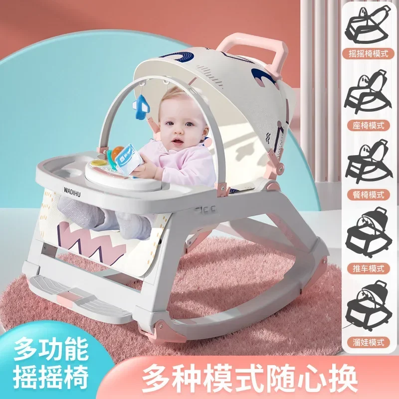 

Baby Rocking Chair Stroller Baby Chair Coaxing Cradle Lounge Chair Taking Baby To Sleep Rocking Bed