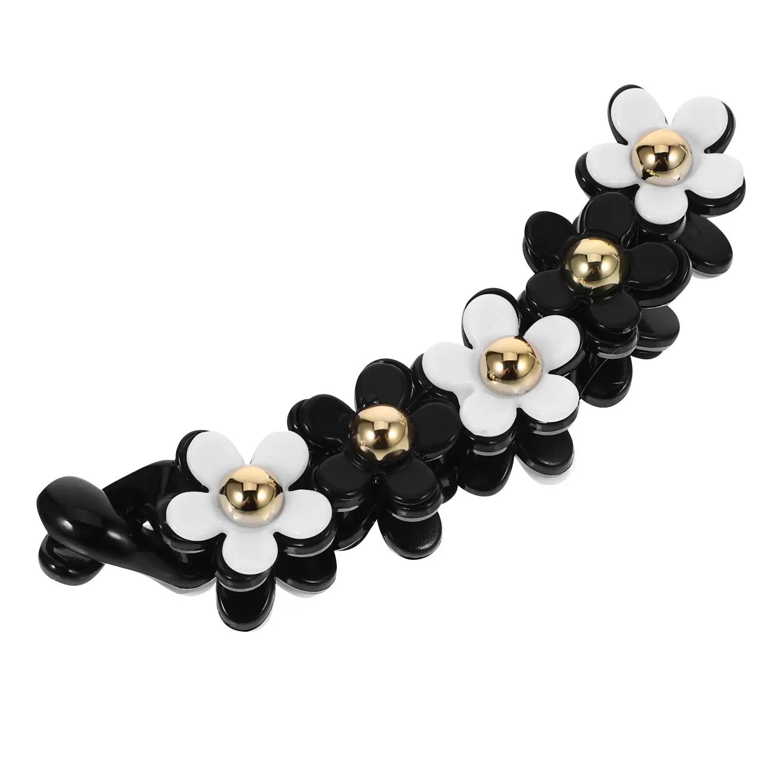 3 pezzi fiore forcina banana clip updo coda di cavallo supporto spesso riccio artiglio barrette donne acrilico durevole elegante accessorio per capelli per