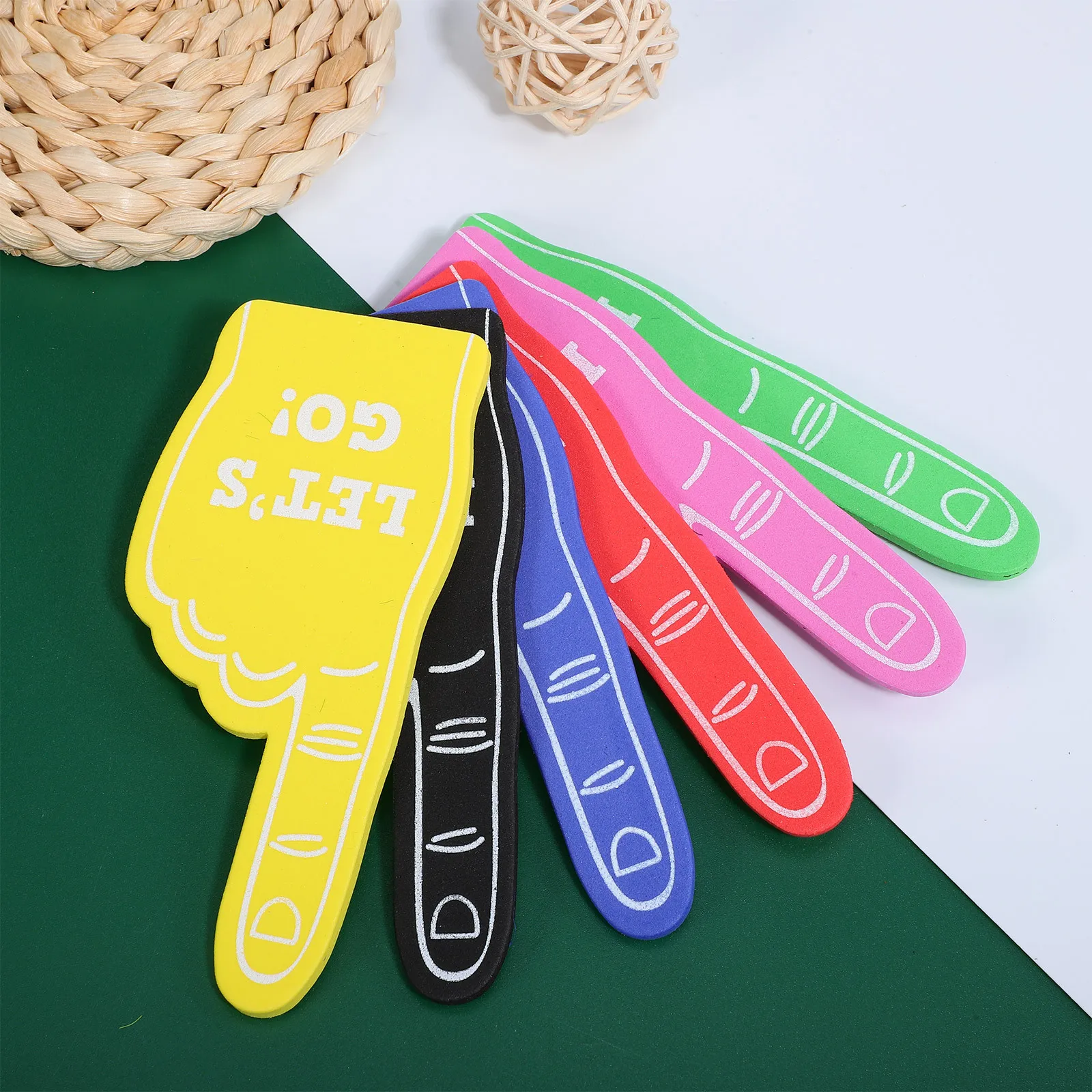 

24Pcs Foam Fingers Large Size Colorful Sports Cheer Props Party Noise Makers Football Party Favors Foam Finger