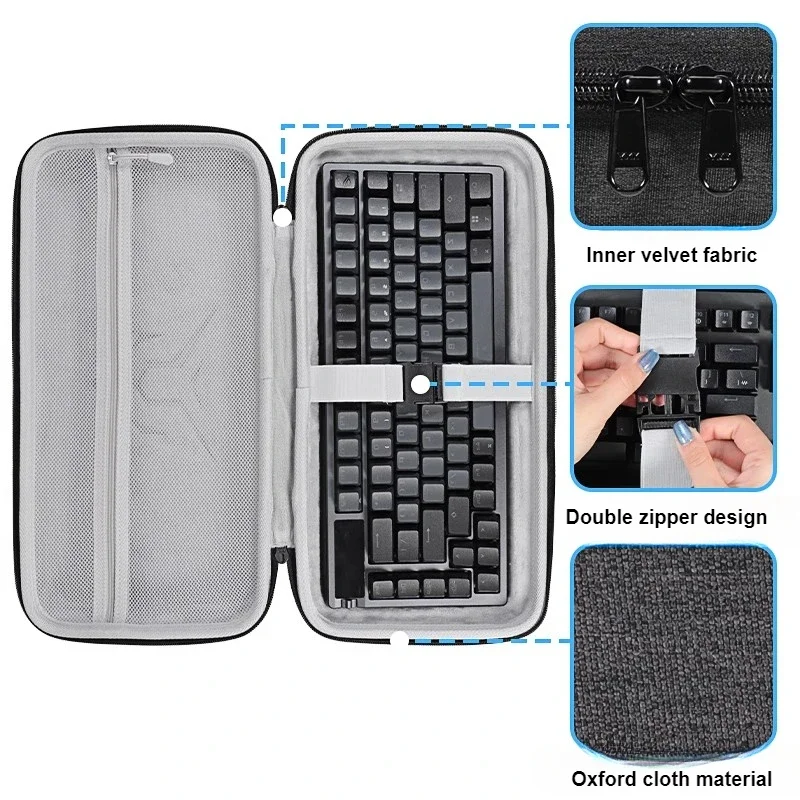 Keyboard Storage Bag Anti-fall Portable Dust Case for 60% 75% 80% 100% Layout Keyboard Organizer Custom Keyboard Accessories