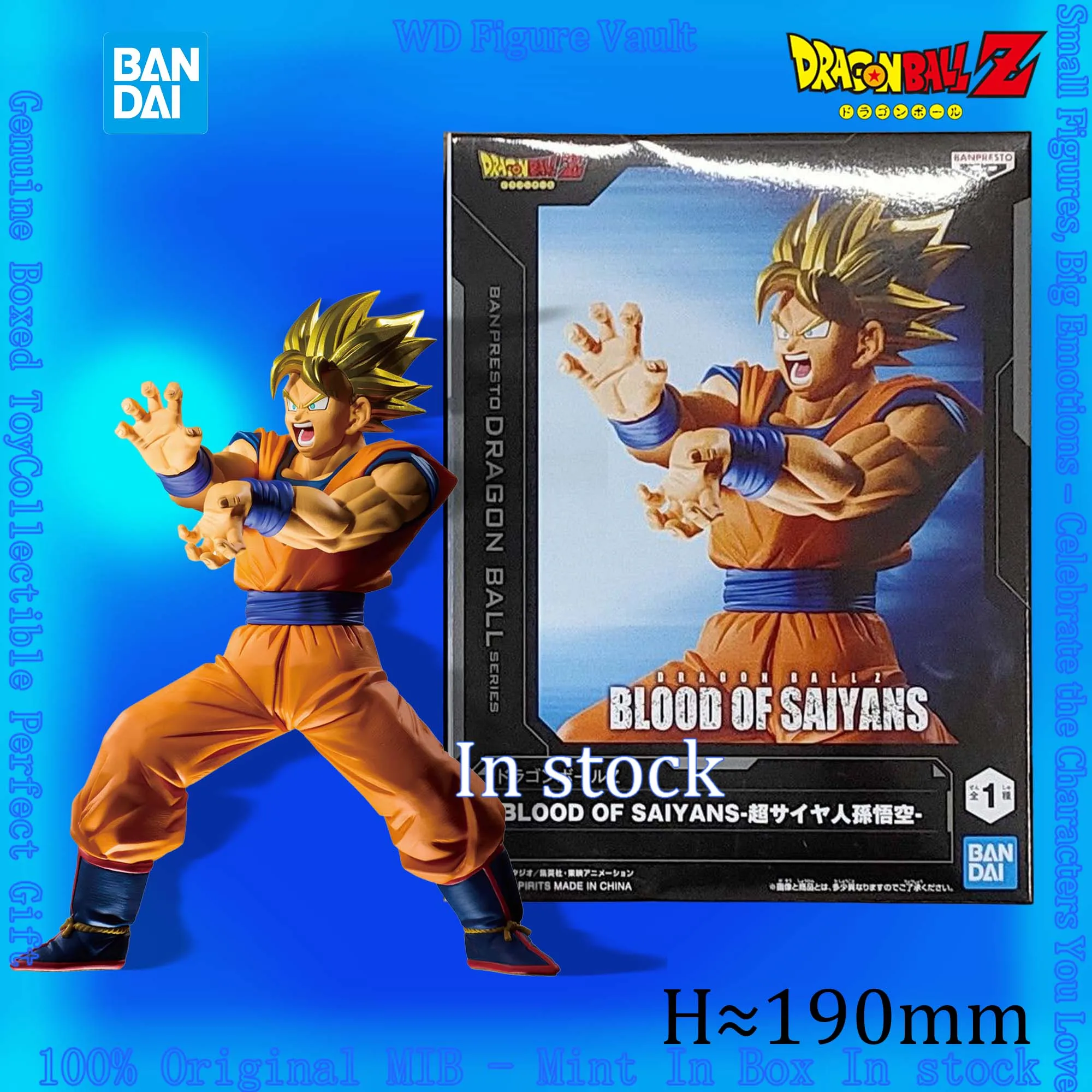 

In stock Bandai Dragon Ball Z BLOOD OF SAIYANS - Super Saiyan Son Goku - Figures Anime Model Genuine Boxed Toy Gift