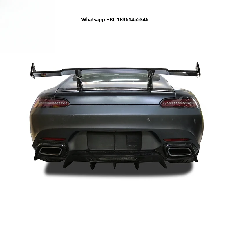 

FOR GT C190 Rennte Style Real Carbon Fiber Double Deck Rear Trunk Spoiler Wing