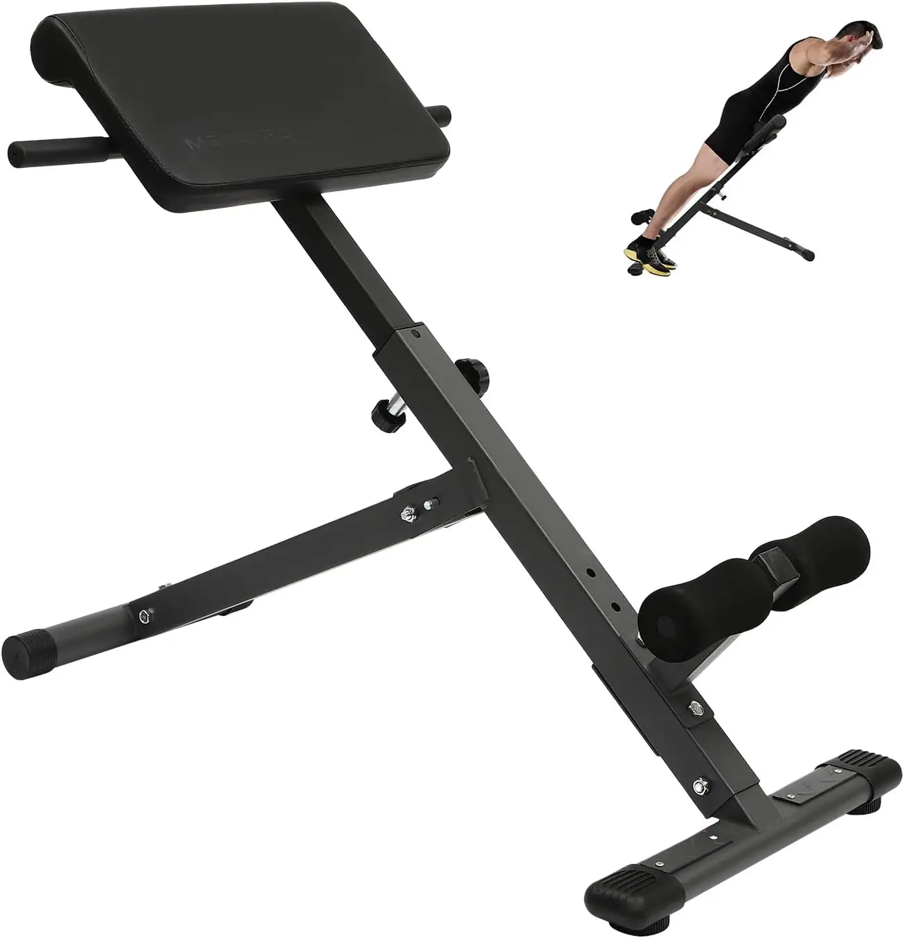 

Adjustable Roman Chair Hyperextension Bench Back Extension Bench Sit Up Bench for Ab Chest Glute Arm Multi-Function Exercise Equ