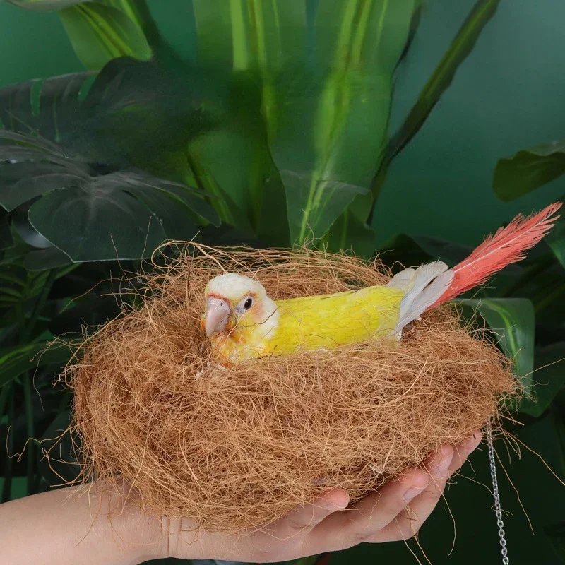 30g Coconut Fiber Nesting Material Nest / Fibre Aviary Birds Canaries Finches Nest Filled Grass Bird Cage Accessories Decoration