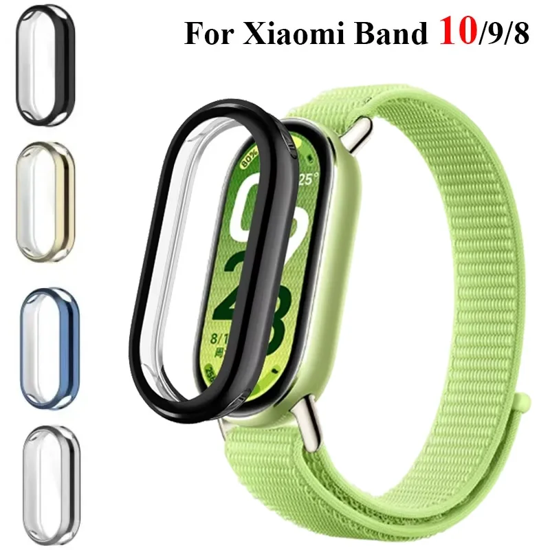 

Мягкий чехол из ТПУ для Xiaomi Mi Band 10 9 8 NFC Smartwatch, защитная рамка для экрана, бампер Xiaomi Mi Band 10 9, чехол, аксессуары