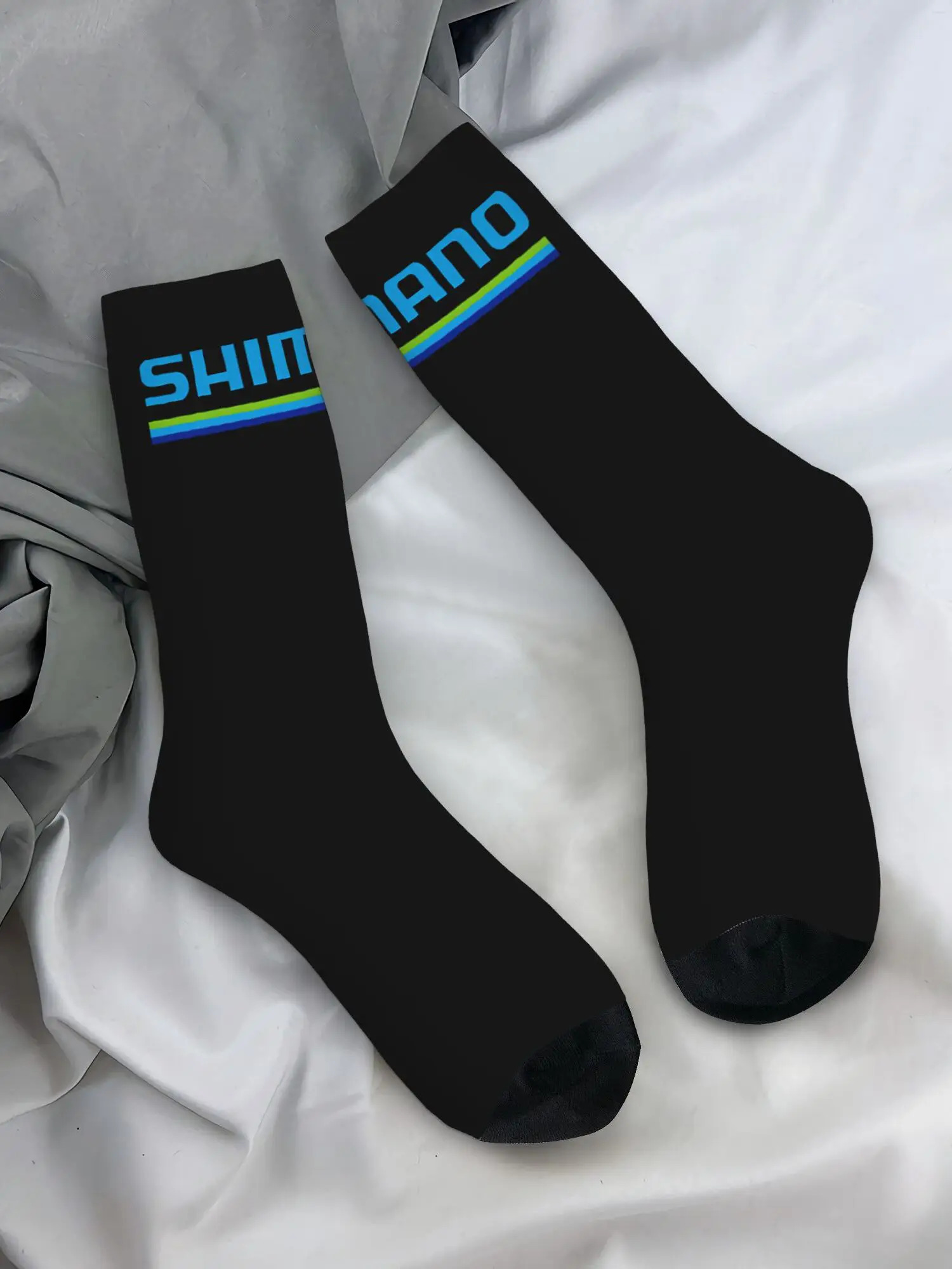 AliExpress Funny Men's Socks Shimano Bike Fitted Vintage  Harajuku Seamless Crew Sock Gift Pattern Printed