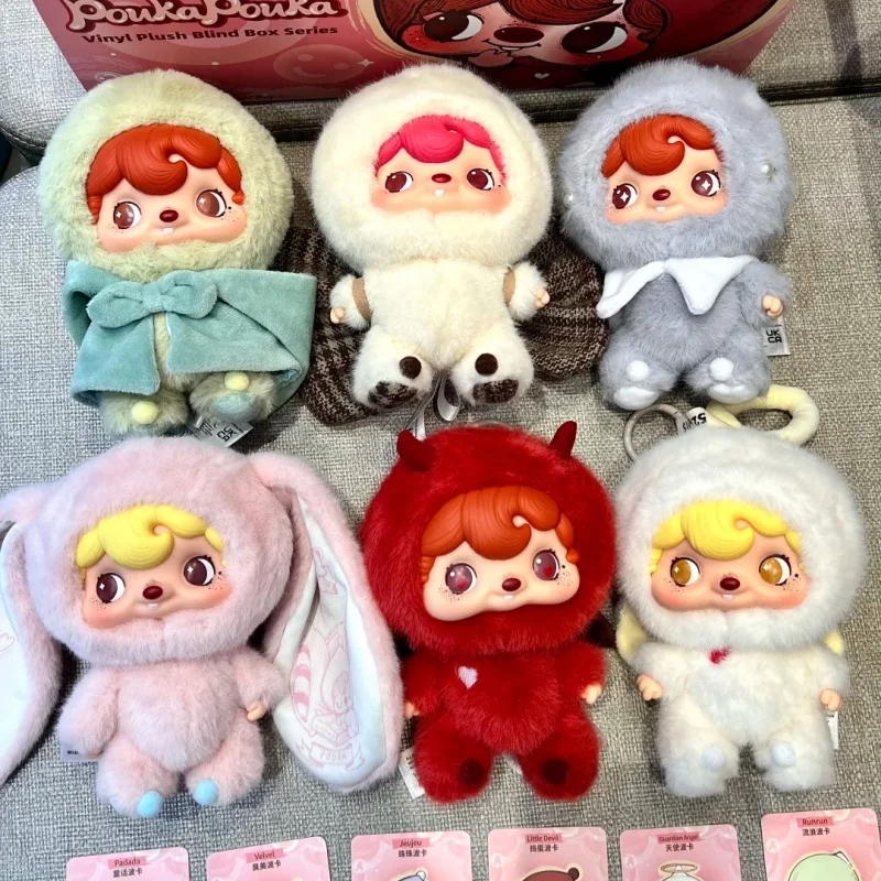 

Подлинная виниловая глухая коробка 52 игрушки Poukapouka, кавайная кукла, настольное украшение, пара, сумка для подруги, кулон, подарок на день рождения для девочек