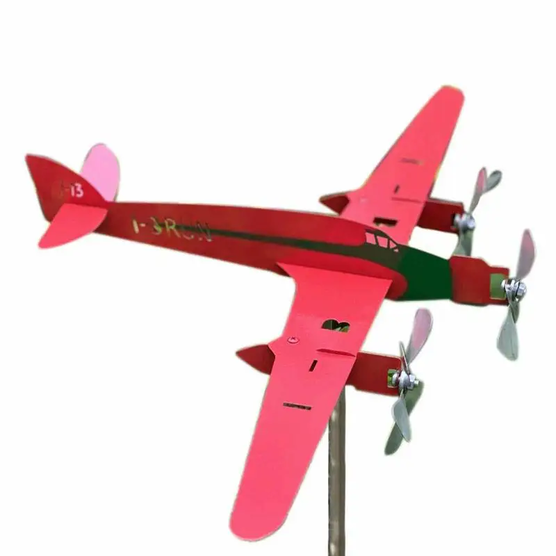 

Creative Weather Vane Wind Direction Compass Pipe Airplane Decoration Cool Wind Indicators Wind For Garden Outdoor Decor